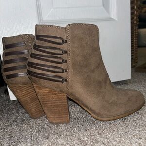 Carlos by Carlos Santana Taupe Ankle Booties